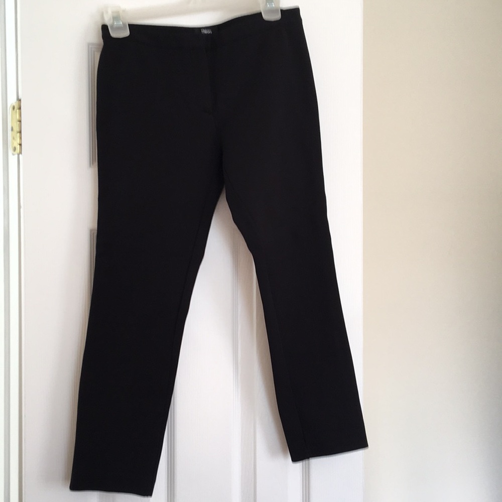 Black stretchy Theory pants.